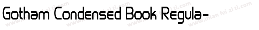 Gotham Condensed Book Regula字体转换